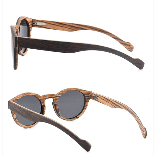 Blue Parquet Wooden Sunglasses