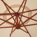 Parasol en porte-à-faux avec base en bois