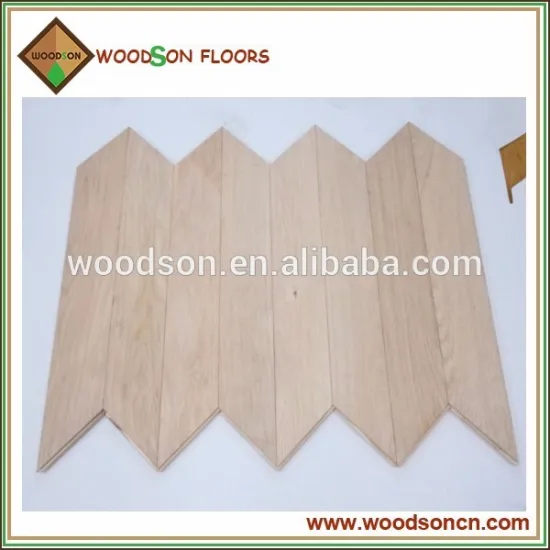 Selected Raw Oak Solid Chevron Flooring