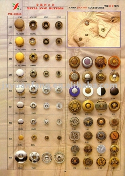 metal 4 part snap buttons
