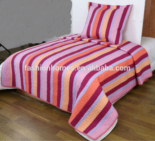 Stripe bedding sets/quilted bedspreads