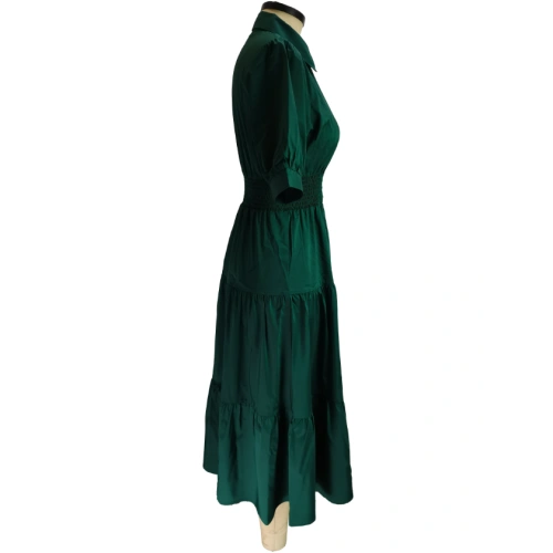 Women's Ruffle Hem short Sleeve Dress China Manufacturers Suppliers Factory  Exporter