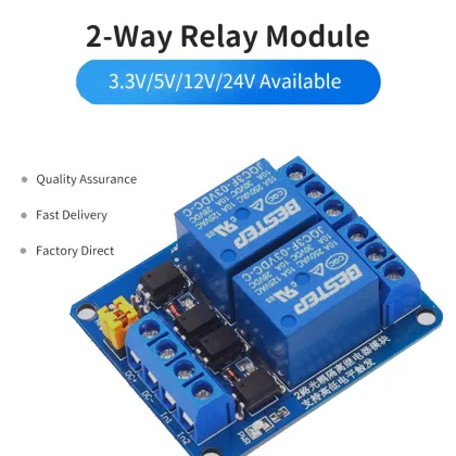 2-Channel Electronic Control Board Relay Module with Optocoupler