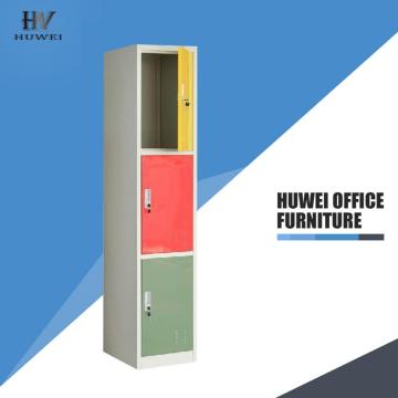 Color metal 3 tier compartment locker