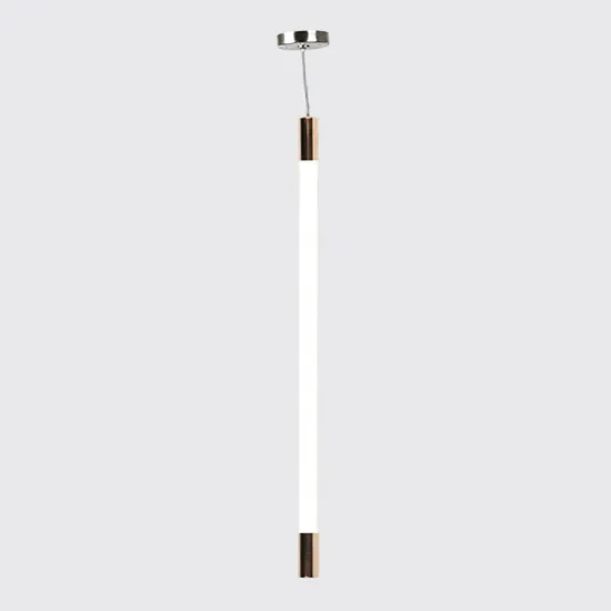 China Factory Creative Nordic Post-Modern Hanging Linear LED Tube Pendant Light Shop