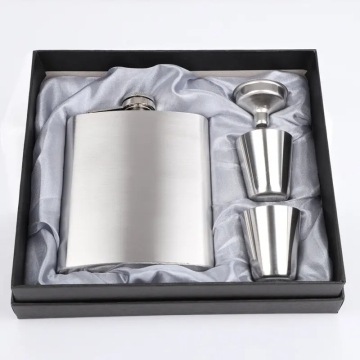 Matte Black Shot Glasses & 6oz/7oz/8oz Stainless Steel Hip Flask Set for Whisky
