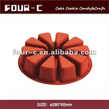 Silicon cake mould, round 8 cake pans mold, baking tools and equipment