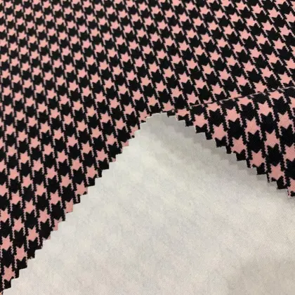 Hound Tooth Check Printed Fabric