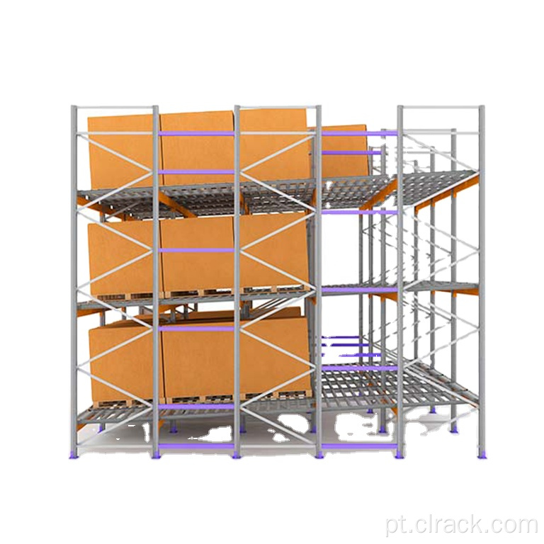 Racks de fluxo de paletes de gravidade de armazenamento