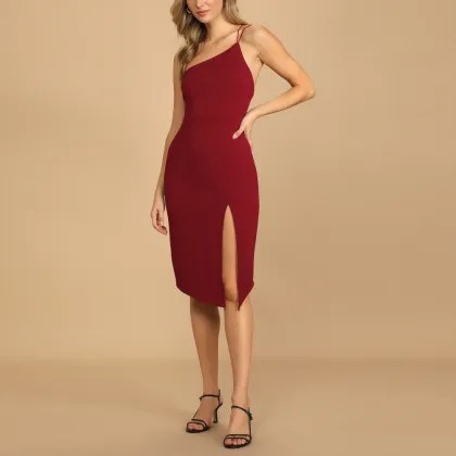 Wrap Dress Burgundy Dress