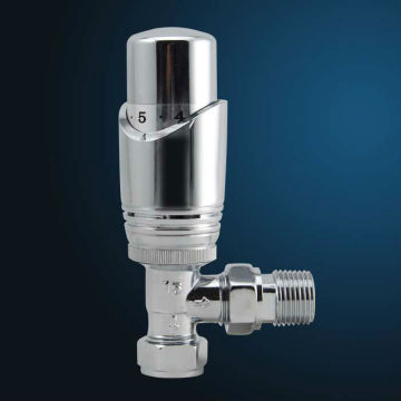 15mm x 1/2" Angle chrome Thermostatic Radiator Valve