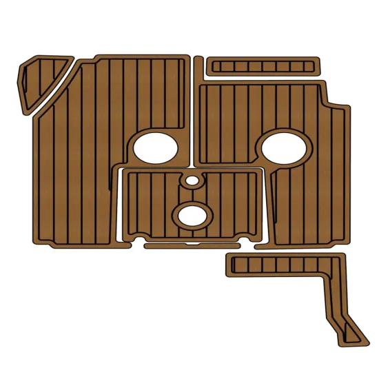 Quicksilver 505 Cockpit Pad: EVA Foam Teak Deck Flooring Mat - SeaDek MarineMat Gatorstep Style Self Adhesive