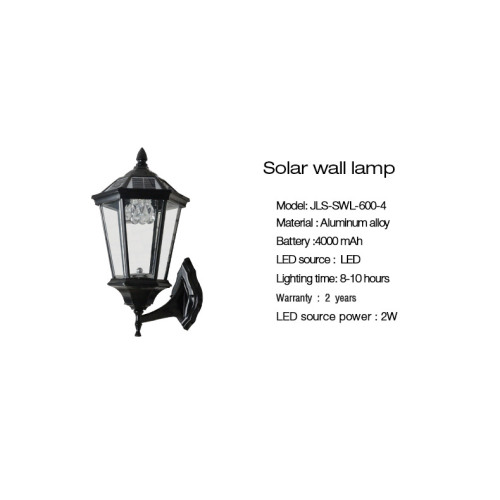 Energy saving solar powered wall lamps outdoor
