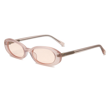 Retro 90s Narrow Oval Acetate Sunglasses