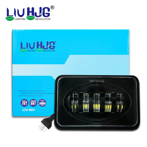 Square 7 Inch Led Motorcycle Front Headlight