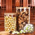 Barattolo in vetro con coperchio in bambù per la conservazione degli alimenti
