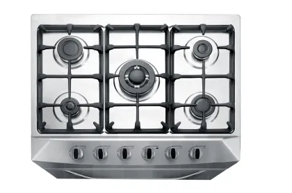 s/s five burners gas oven glass cover