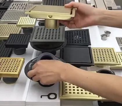 110mm Invisible Floor Drain - Stainless Steel Chrome Square Shower Drain