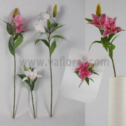 Best-seller Latex lily artificial tiger lily silk flowers for wedding high quality with fresh touch