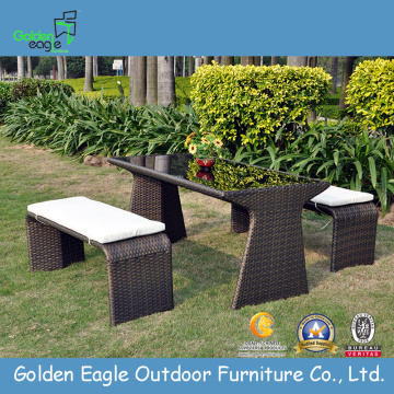 Taman Wicker Bench Long Set Cushion