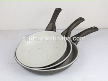 Forged Aluminum marble frying pan with soft touch handle and