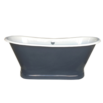 Customized Dark Grey Bateau Cast Iron Bathtub