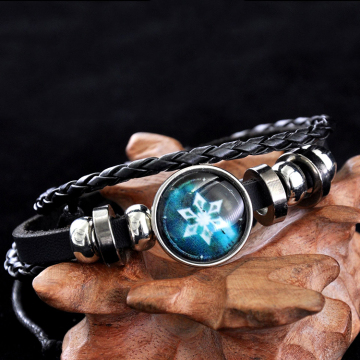 Anime-Themed Genshin Impact Luminous PU Braided Bracelets for Men and Women