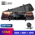 12 inci HDR WDR WDR DVR Mirror Dash Cam