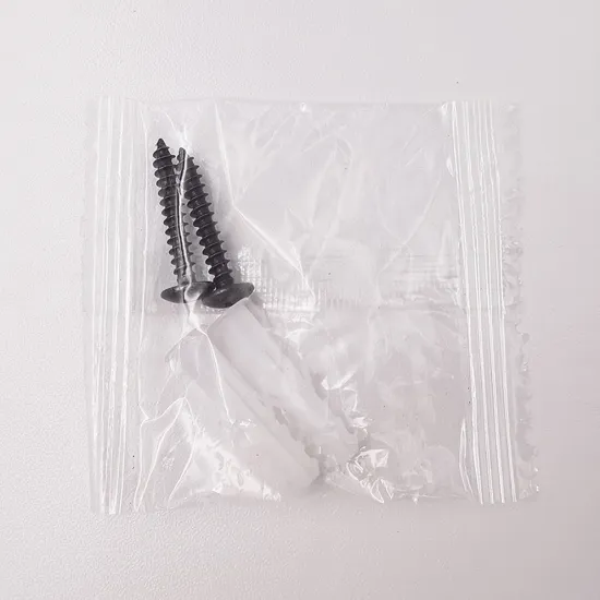 Black Self Tapping Screw and Wall Plug Kit