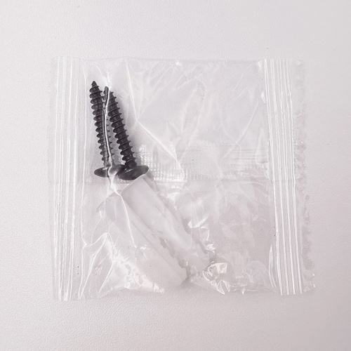 Black Self Tapping Screw and Wall Plug Kit