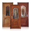 Soundproof glass interior solid wood bedroom doors