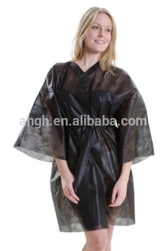 Cosmetic consumables Black Disposable Kimono Gown