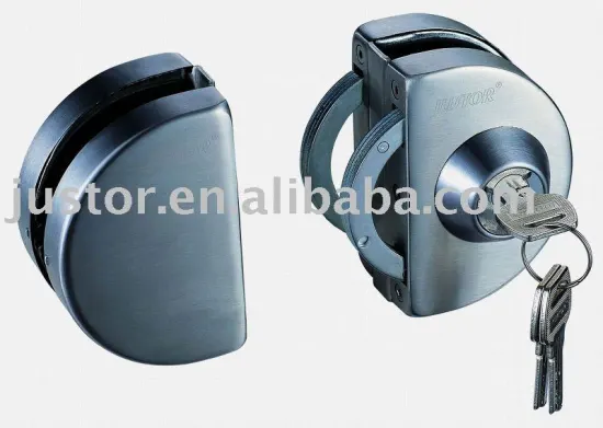 Glass door lock with two side keys JU-W404