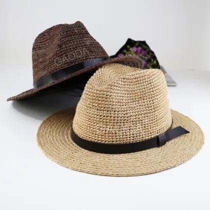 Grass panama hat crochet straw panama hats