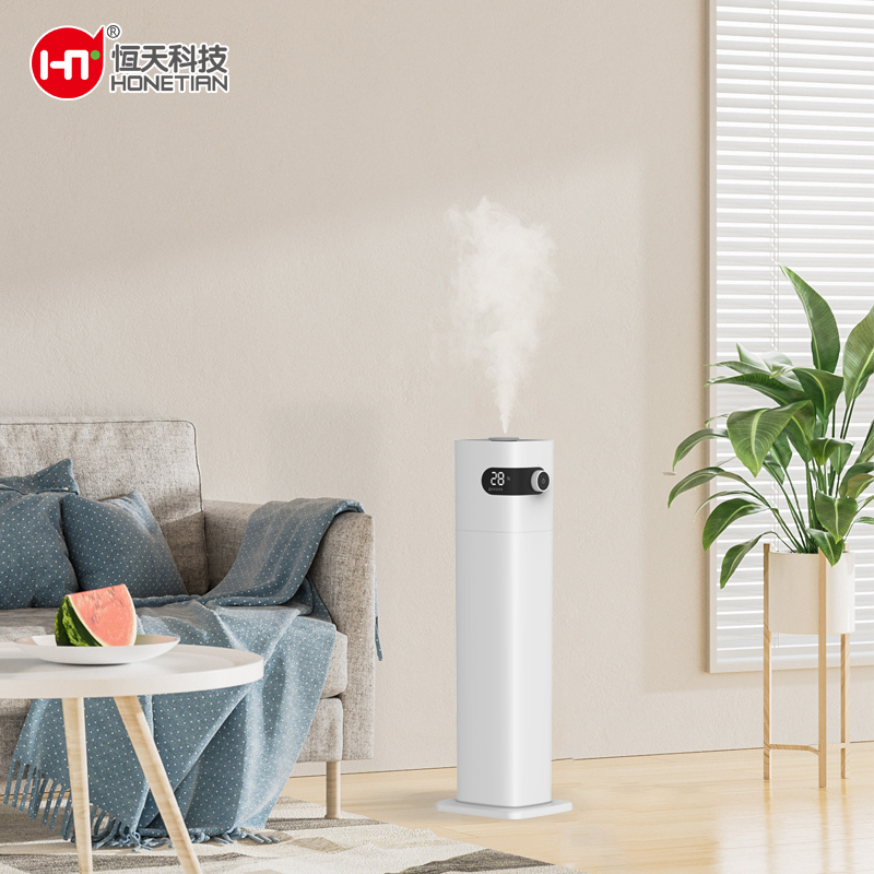 HONETIAN 6 gears mist volume humidity setting sleep mode 8 timer custom colors plastics quiet forlarge room tower humidifiers