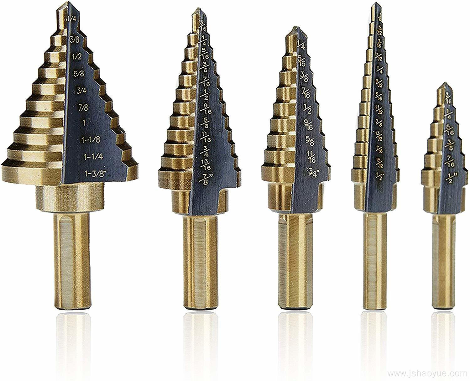 5PCS Step Drill Bit Set