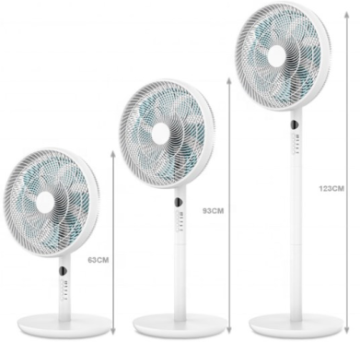 2022 Luxury Smart Stand Fan: 16-inch Table Fan with 9 Wind Modes, Wi-Fi & Remote Control, LED Lights, and High-Quality Design