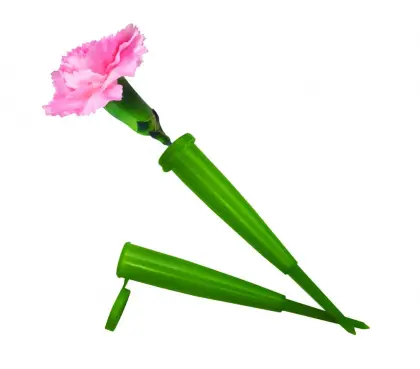 Plastic cemetery vases Metal cone vases water tube