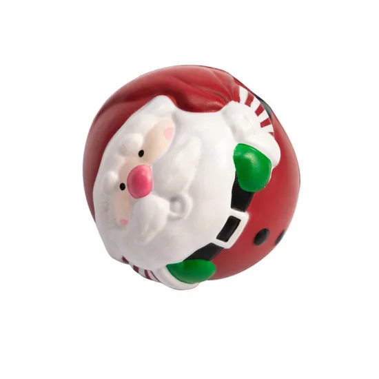 Factory Christmas Santa Snowman Soft PU Anti-Stress Foam Squeeze Ball Toy