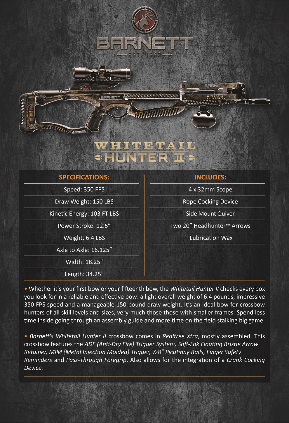 Barnett_Whitetail_Hunter_II_Product_Description