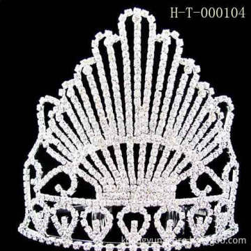 Hot sale tall tiara crown,pageant tiara crown wholesale