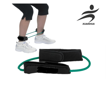 Anti-slip padding for leg resistance bands and exercise ropes ankle cuffs – a portable fitness device for use at the gym or at h