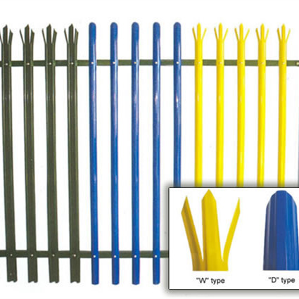 PVC Coated High Security Steel Palisade Fence