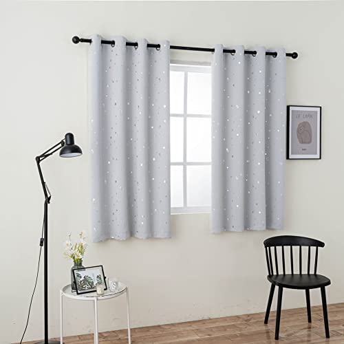 Star print blackout curtain for baby room