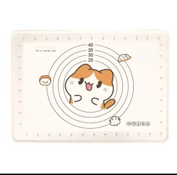 Custom Non-Stick Soft BBQ Pastry Oven Kneading Rolling Dough Baking Sheet Silicone Mat