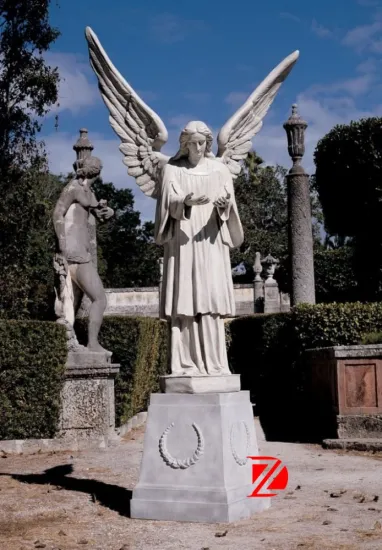Male angel figurines cemetery