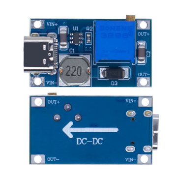 Typ-C MT3608 DC-DC Einstellbarer Boost-Modul 2A-Eingangsspannung 2-24V