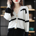 Women's Korean version all wool knitted cardigan