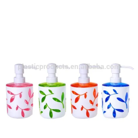 Colorful leaves style bathroom accessories soap dispenser for gifts