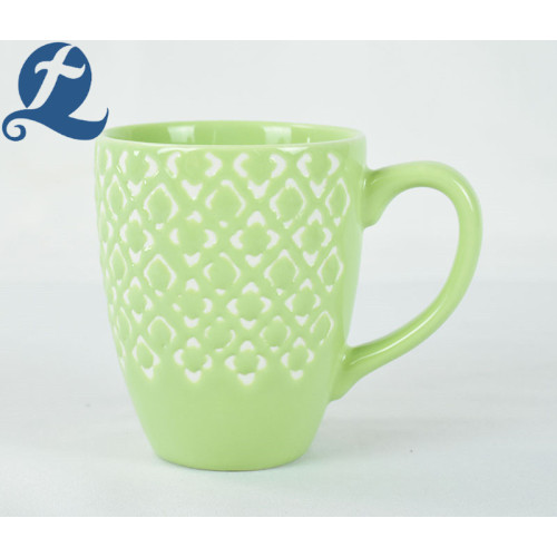 Custom printed characteristic relief ceramic cup